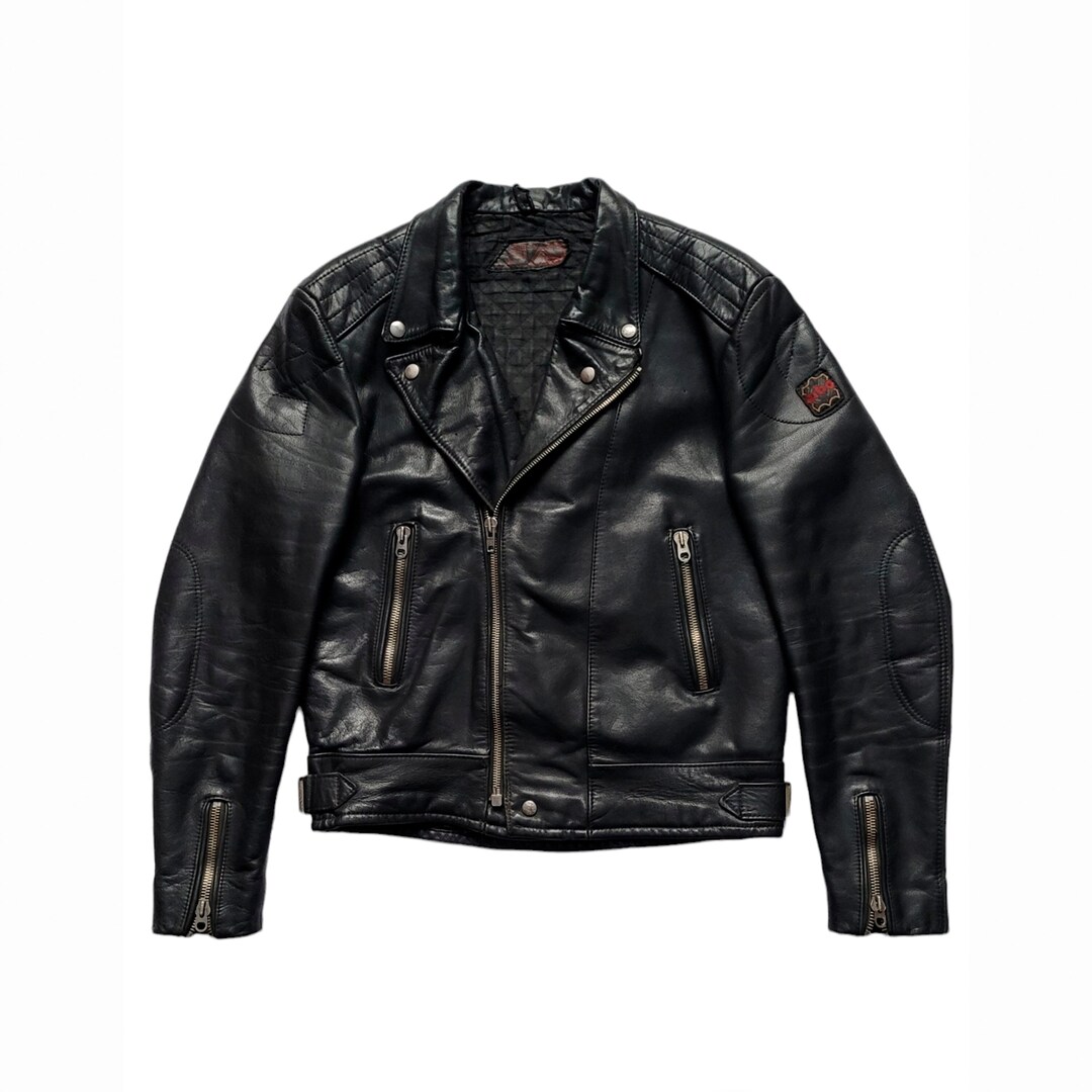 y2k お兄系 BUFFALO BOBS GOAT LEATHER JACKET BUFFALO BOBS × Japanese Brand Buffalo bob gas mask leather