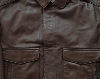 Rare Vintage 80s Ace Leather A-2 Type Retro Style Cropped Rare Vintage 80s Ace Leather A-2 Type Retro Style Cropped