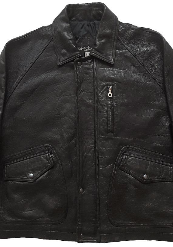 Very Rare Vintage 80s Michael Hoban North Beach Leather Oversized