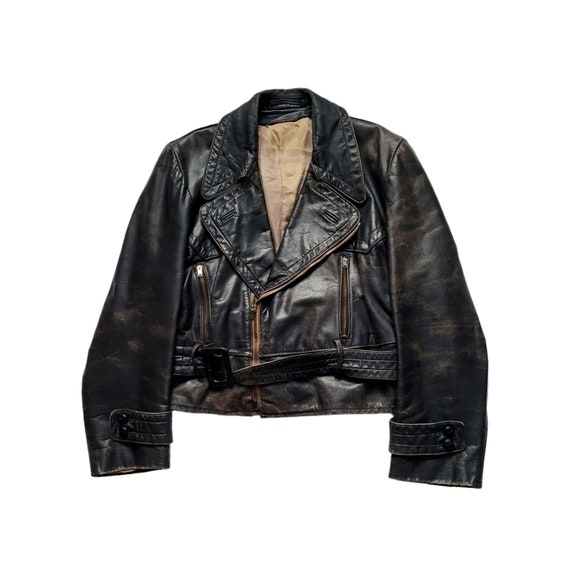 Original Rare Retro Vintage 50s German Type Cropped Motorcycle