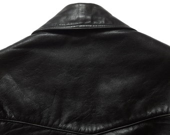 70's Rome Peabody Massachusettsライダージャケット Very Rare Vintage 70s Grand Prix Leathers Lightning Type