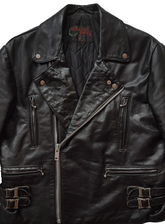 Very Rare Vintage 70s Grand Prix Leathers Lightning Type Very Rare Vintage 70s Grand Prix Leathers Lightning Type