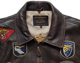 Original Rare Vintage 00s Schott NYC G-1 Wings of Gold Bomber