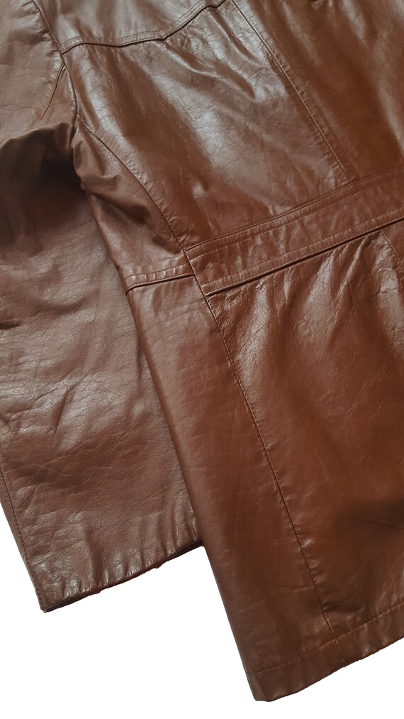 Original Rare Vintage 70s Sylvia Mark Leather Coat Ja… Gem