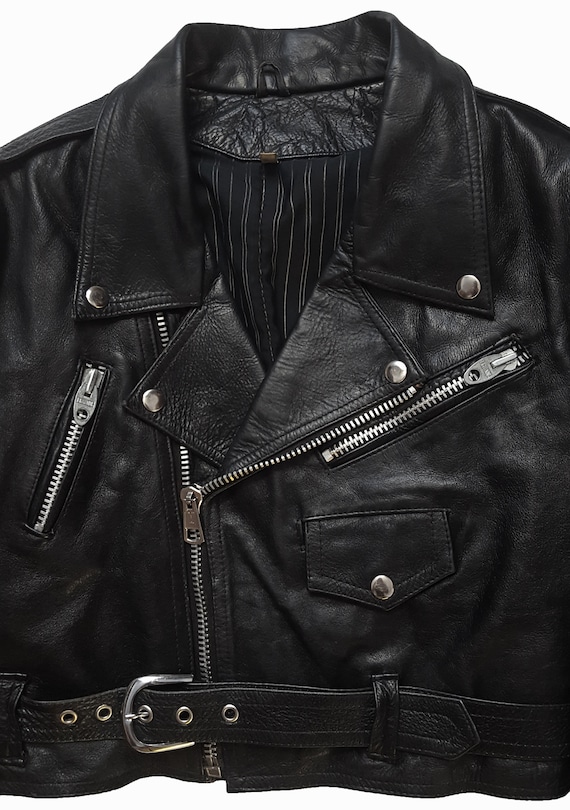 Rare Vintage 90s Canadian Short Pefecto Leather Grunge Jacket - Etsy