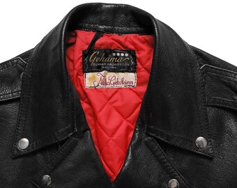 ジャケット・アウター 00s Rare archive design Leather Jacket Vintage 00s Mens Smooth Black Leather Jacket – S/M – Hotbox Vintage