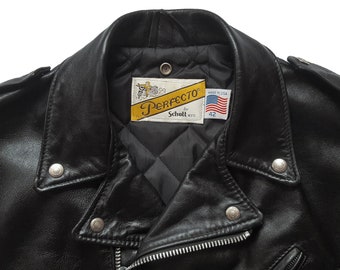 Original Rare Vintage 90s Schott NYC 118 Classic Perfecto Leather