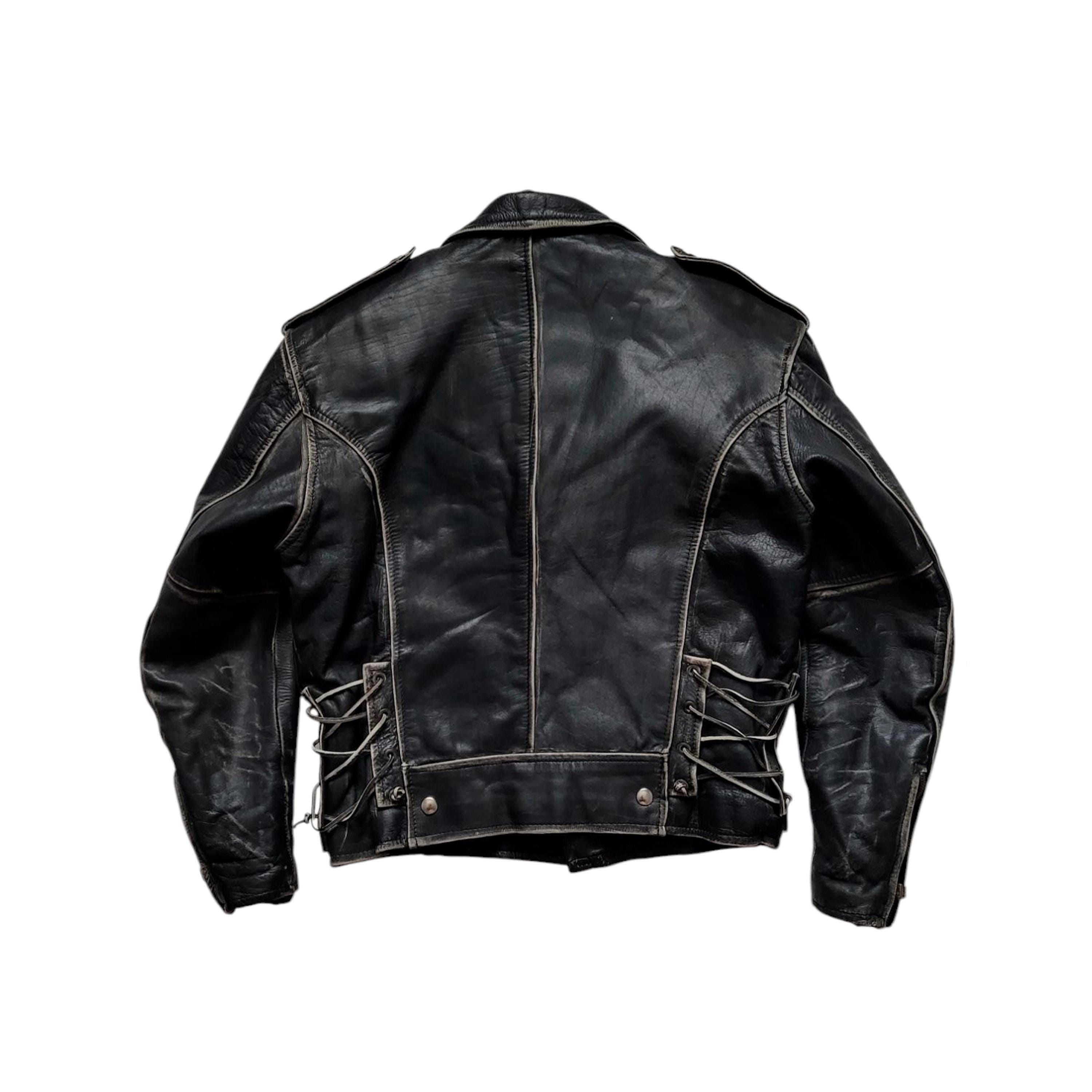 Original Rare Vintage 90s Retro Style Perfecto Type Distressed
