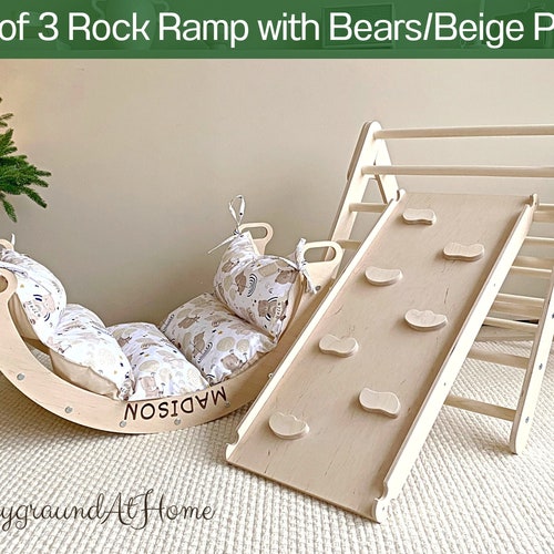 Toddler Climbing Triangle Set Montessori Furniture Climbing Etsy