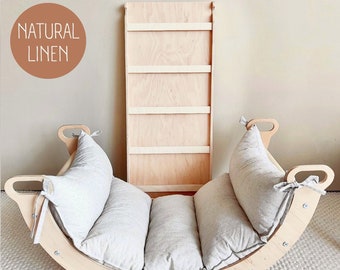 LUOTO Climbing Arch Wooden Montessori Climber With Stool and Ball Multifunctional - Etsy