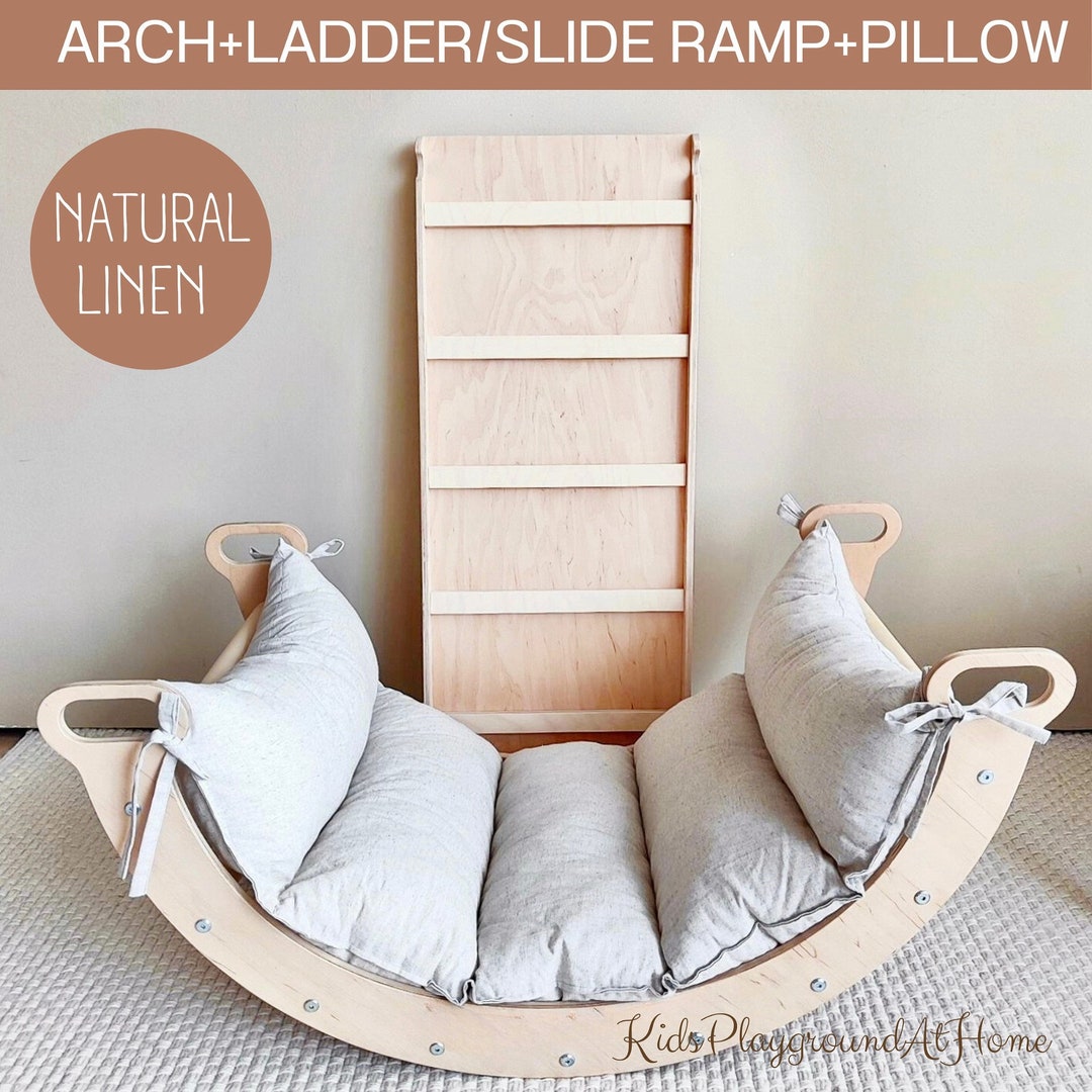 Beige Climbing Arch Pillow, Kletterbogen Mit Kissen, Cushion for Arch  Climber, Arche Montessori Arch Rocker,indoor Spielplatz 