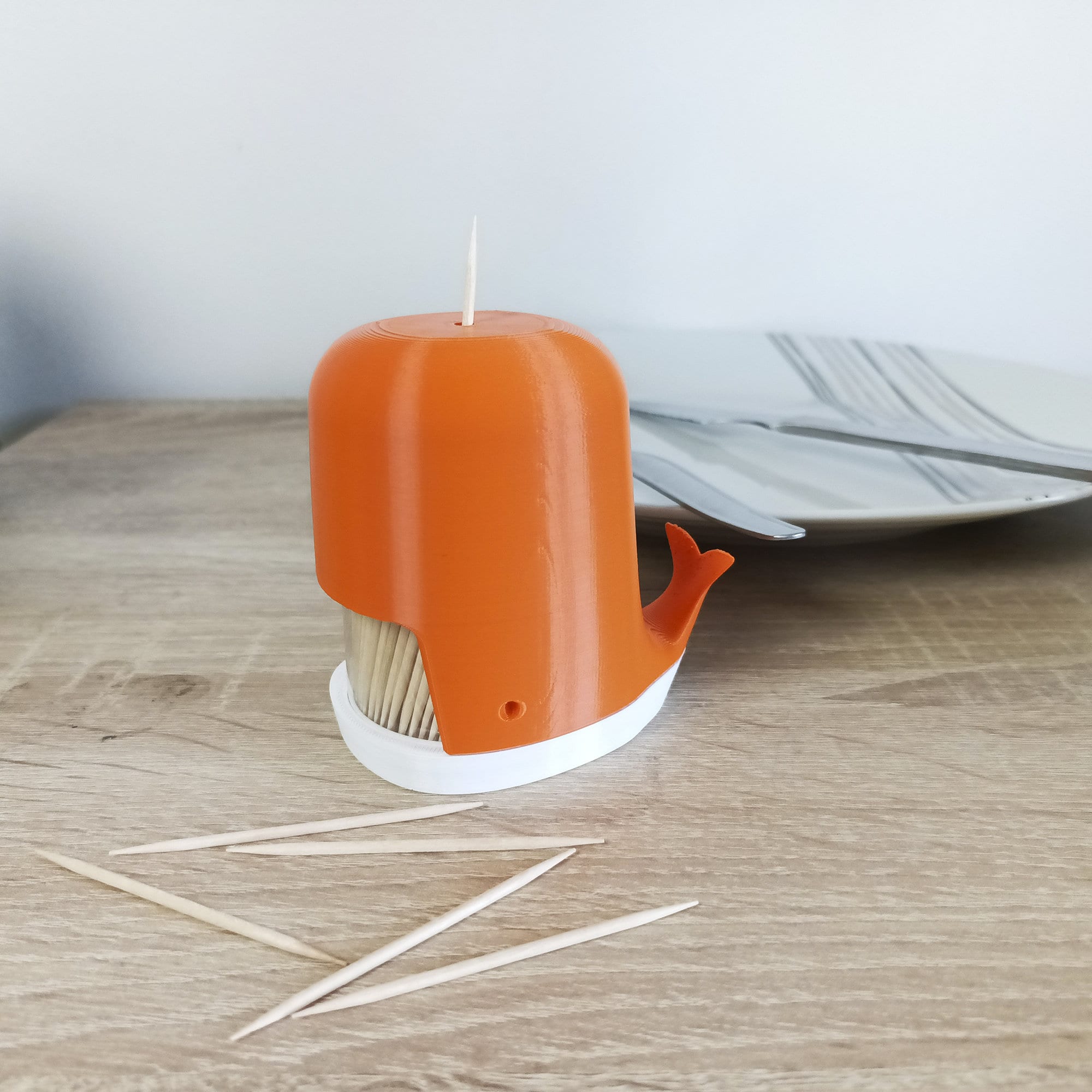 Toothpick Holder Whale With Lid Toothpick Dispenser Etsy