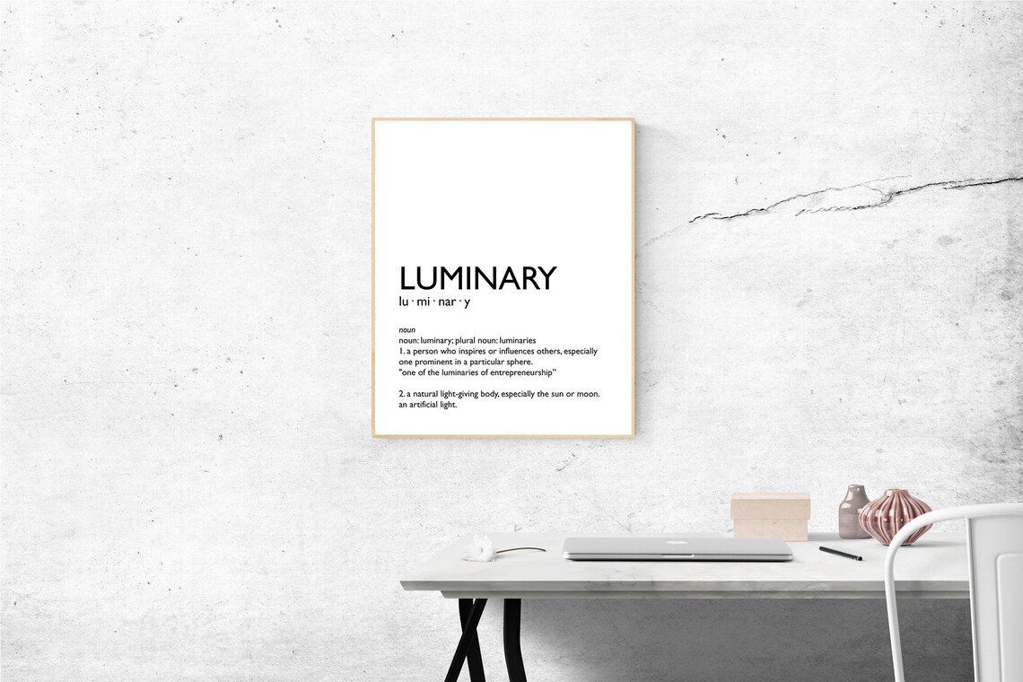 LUMINARY Definition Wall Art Printable Art Digital Etsy