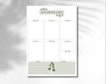 Weekly planner (PDF)