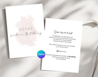 Thank You Card Canva Template | Double-Sided Design | Modern & Minimalist