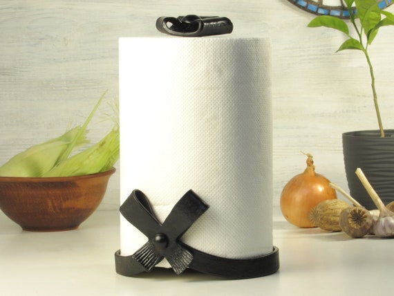 Forged Holder for Paper Towels, Paper Towel Stand, Free Standing Paper  Towel Holder 