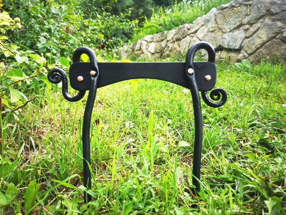Forged Boot Scraper With Copper Rivets Boot Scraper Boot Cleaner Decrottoir Garden Decor Garden Etsy