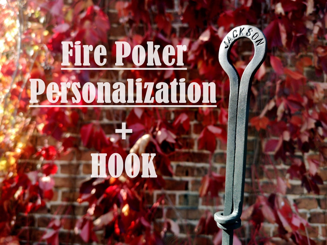 Personalization Fire Poker Hook, Personalized Gift, Fireplace Tools