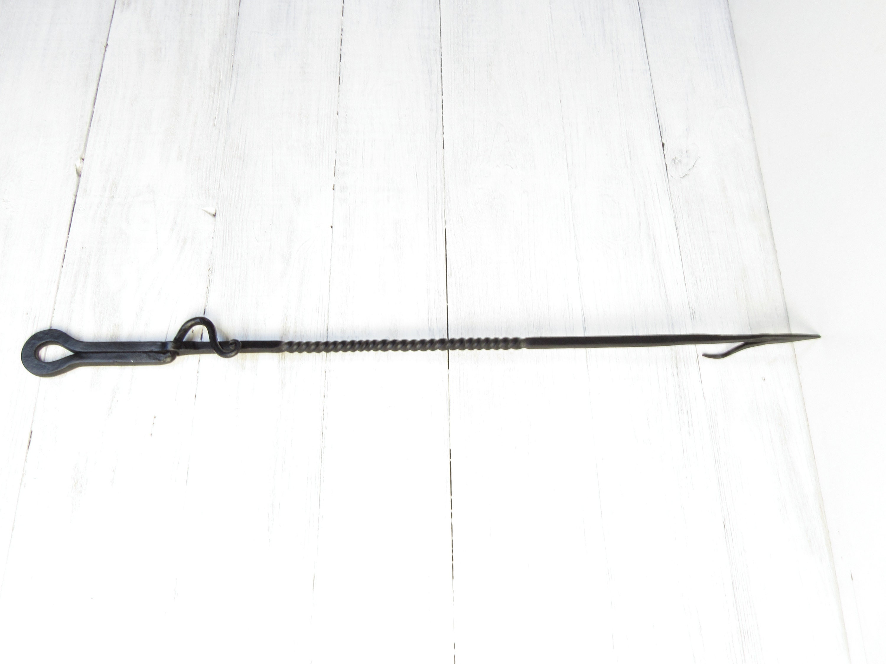 Hand Fire Poker and Hook Etsy