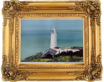 Trevose Head lighthouse Cornwall print