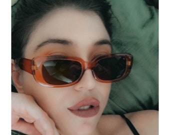 UV Damen Retro Rechteck Sonnenbrillen Trend Alarm