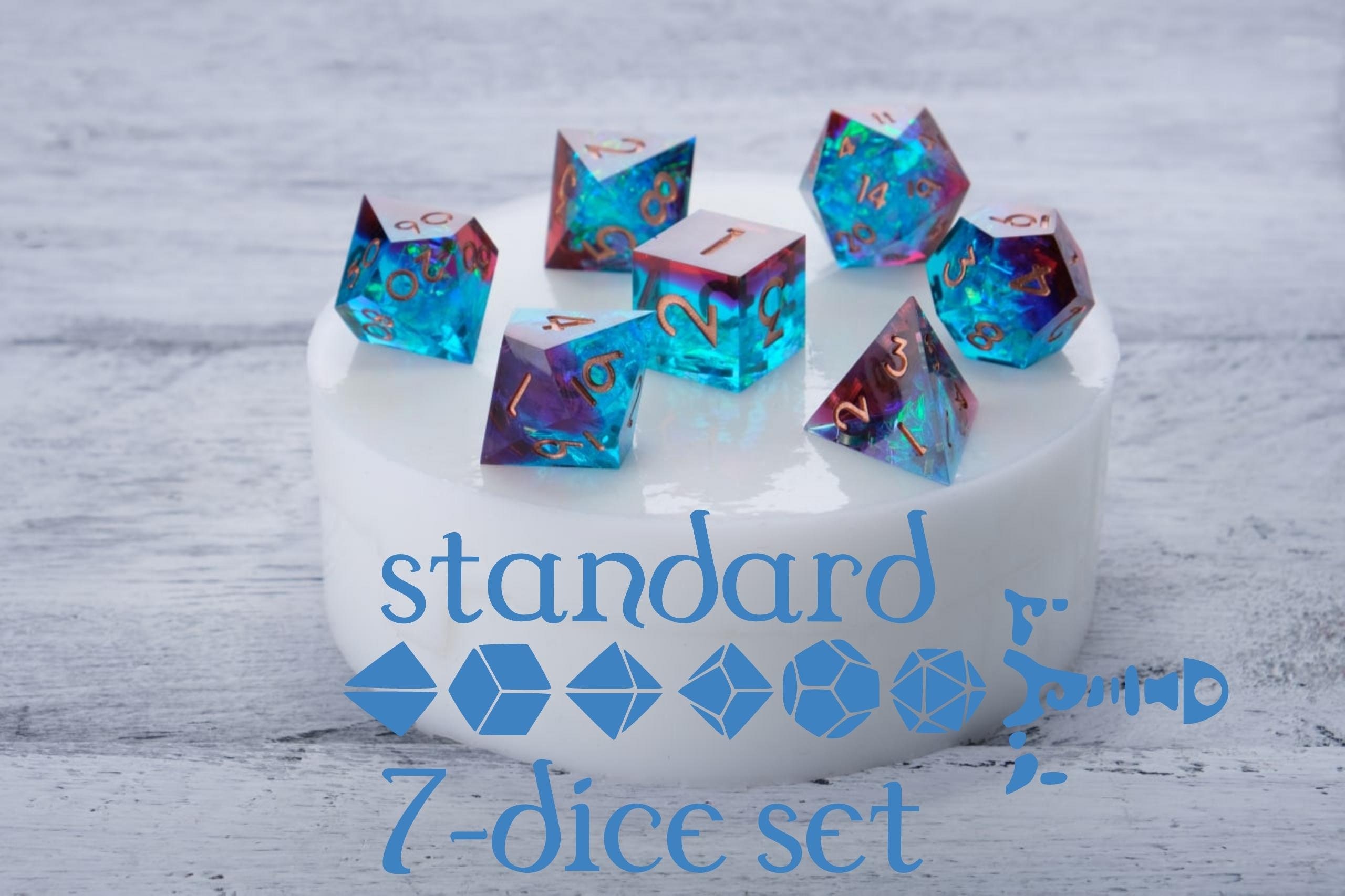 10Pieces/set Resin Dice Mold with Letter Number Polyhedral Dice Molds for  Epoxy Casting for DIY Personalized Dice Making