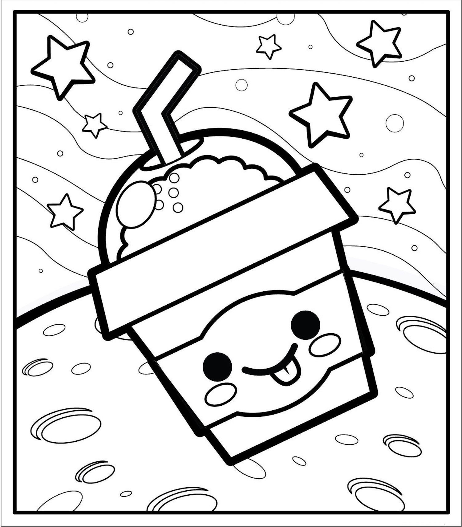 cute food coloring pages etsy