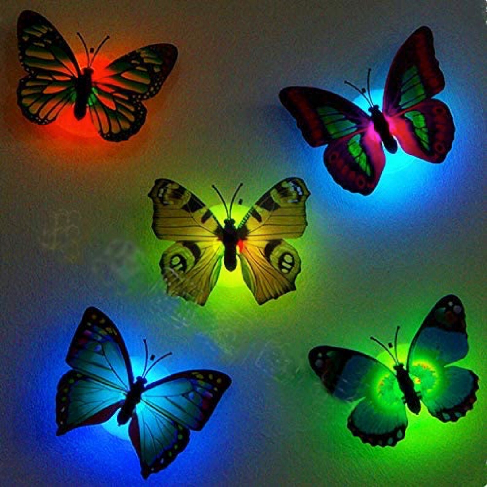 12 Pieces LED Butterfly Decoration Night Light Sticker Wall Etsy