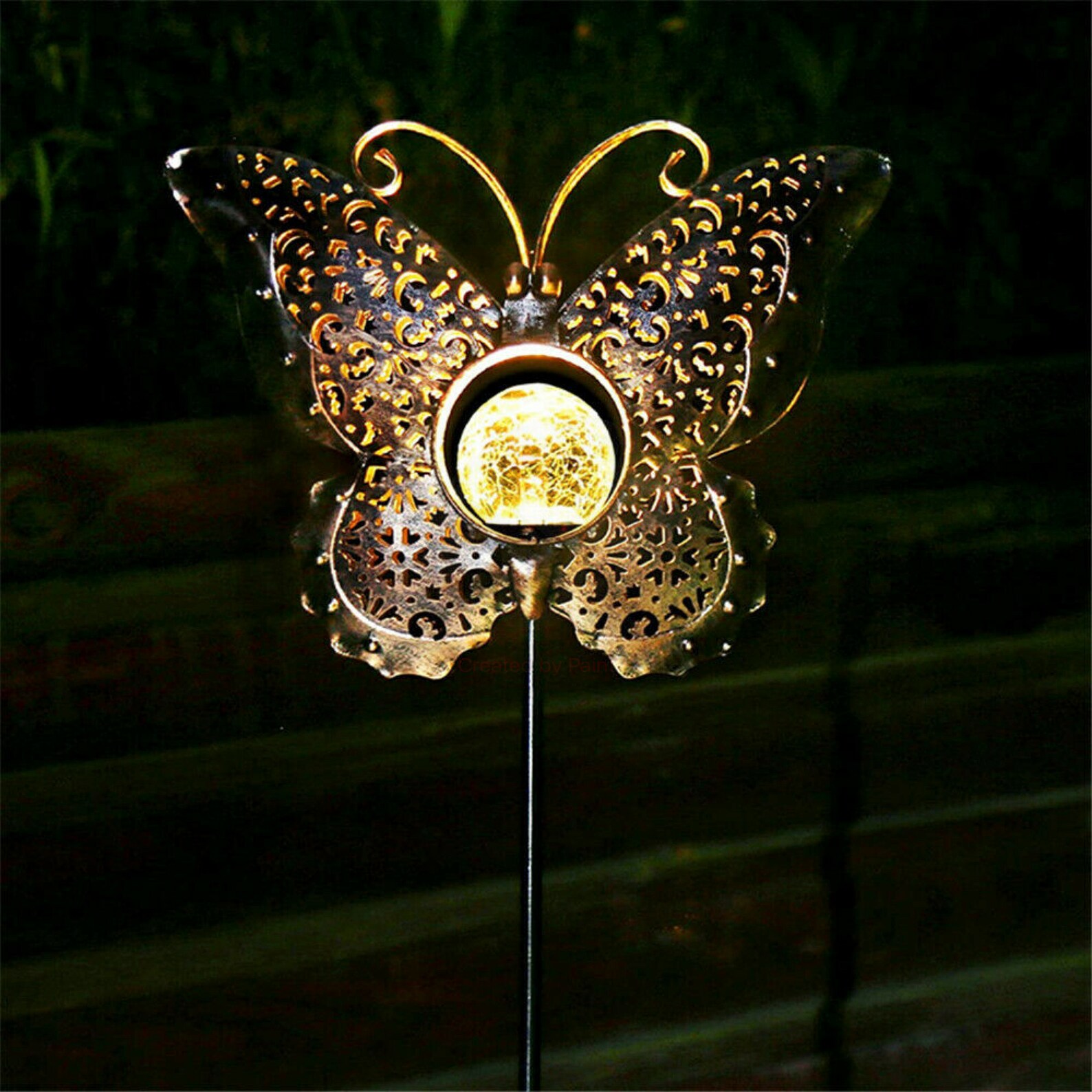 Butterfly Outdoor Solar Light Decorative Garden Solar Powered Etsy