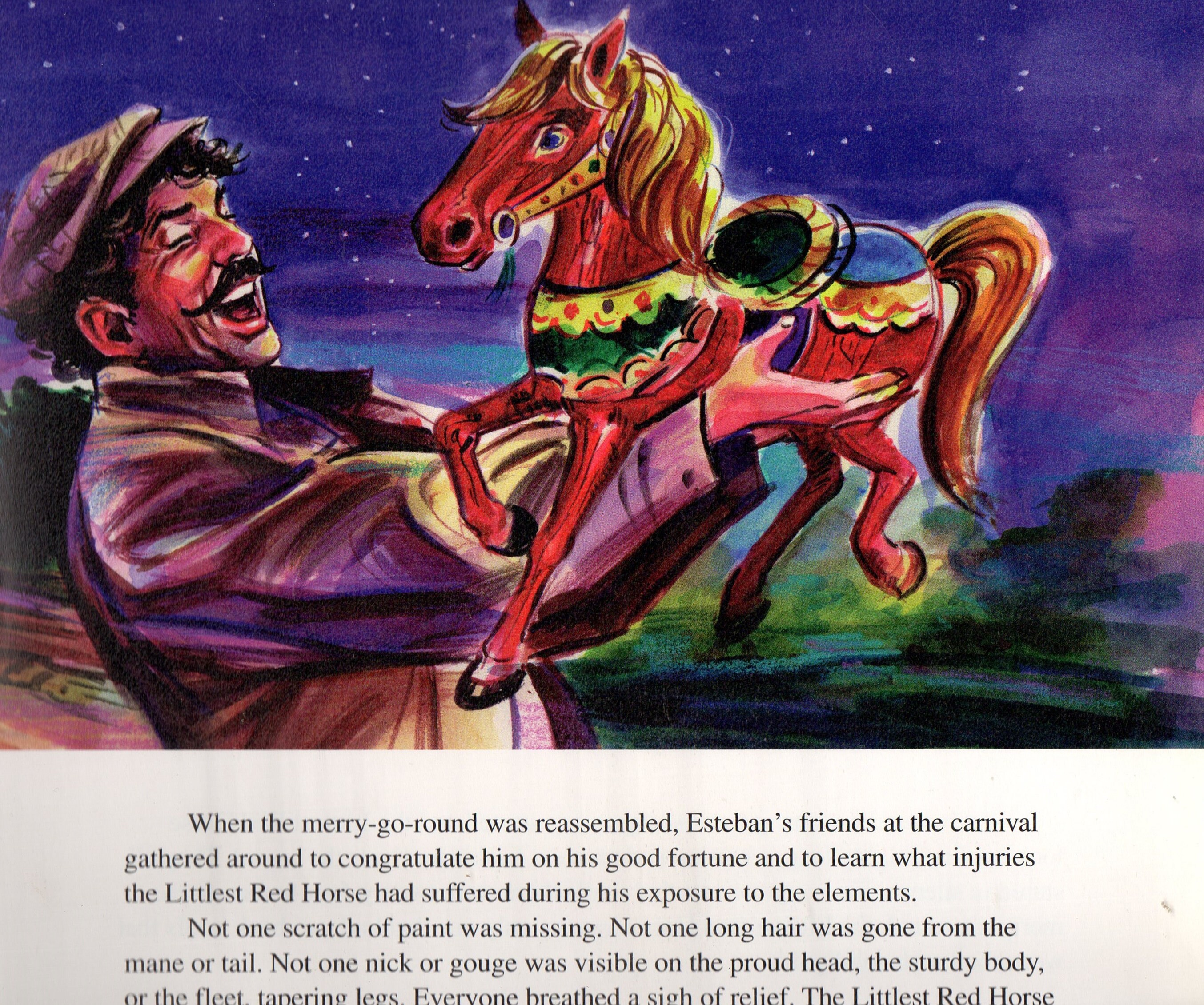 Littlest Red Horse Carousel Accident Little Boy Dying Hardcover