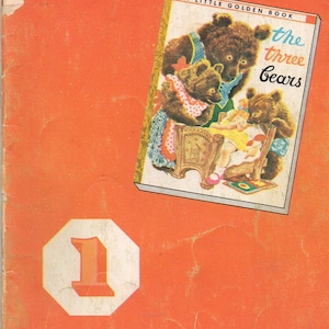 Three Bears Goldilocks Porridge Chairs Beds Fairy Folk Tale Little Golden Softcover Children&#39;s Book