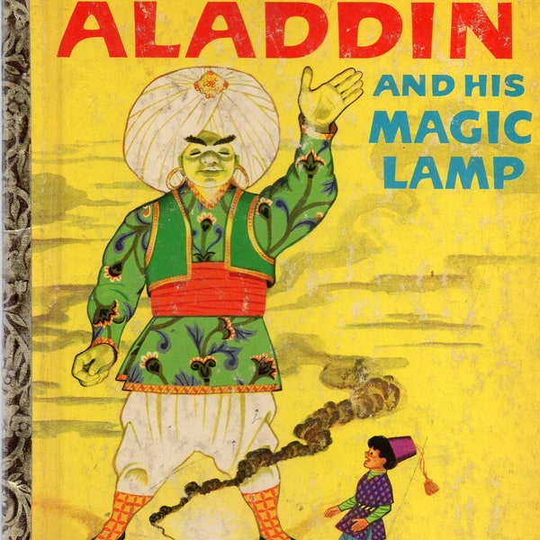 Aladdin and His Magic Lamp From 1001 Arabian Nights Hardcover Children's Little Golden Book A First Edition