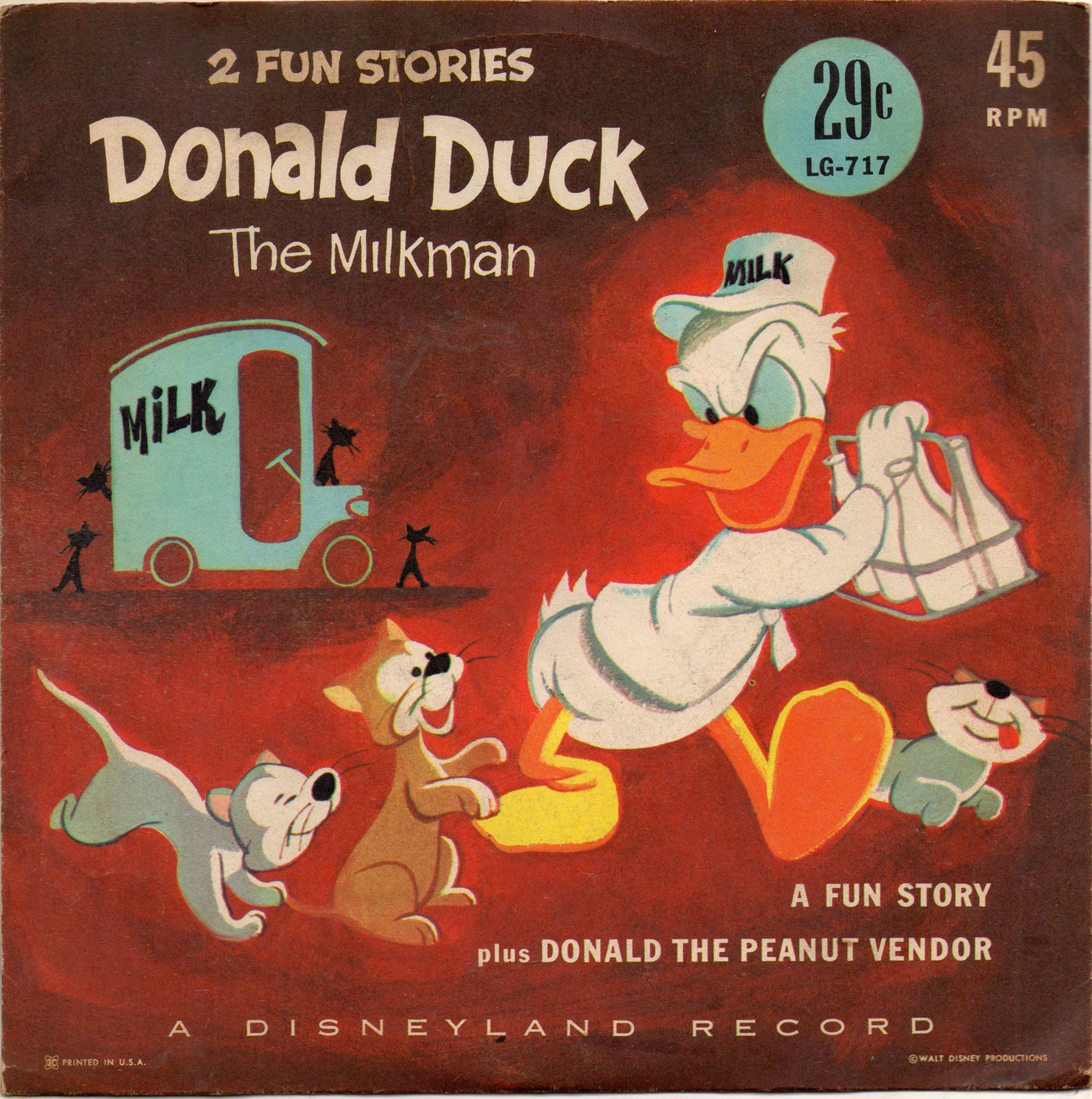 Donald Duck the Milkman and the Peanut Vendor 45 RPM Vinyl