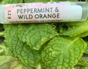 Peppermint and Wild Orange Lip Balm