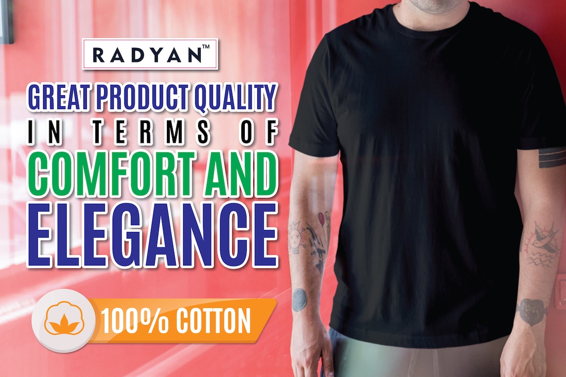 RADYAN Men's Plain Single Pack Ultra Cotton Soft Cool - Etsy