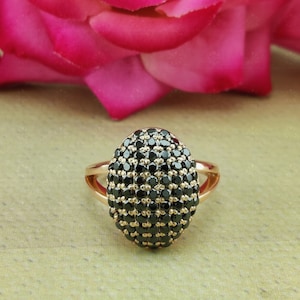 Twilight Bella Ring, Black Diamond Moissanite Ring, Bella Cullen Ring, Black Diamond Engagement Ring, Onyx Black Diamond Micro Pave Ring