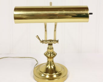 Vintage Brass Bankers Lamp