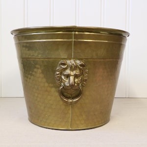 Large Antique Lion Head Planter