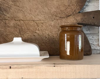 Small Stoneware Jar with Lid