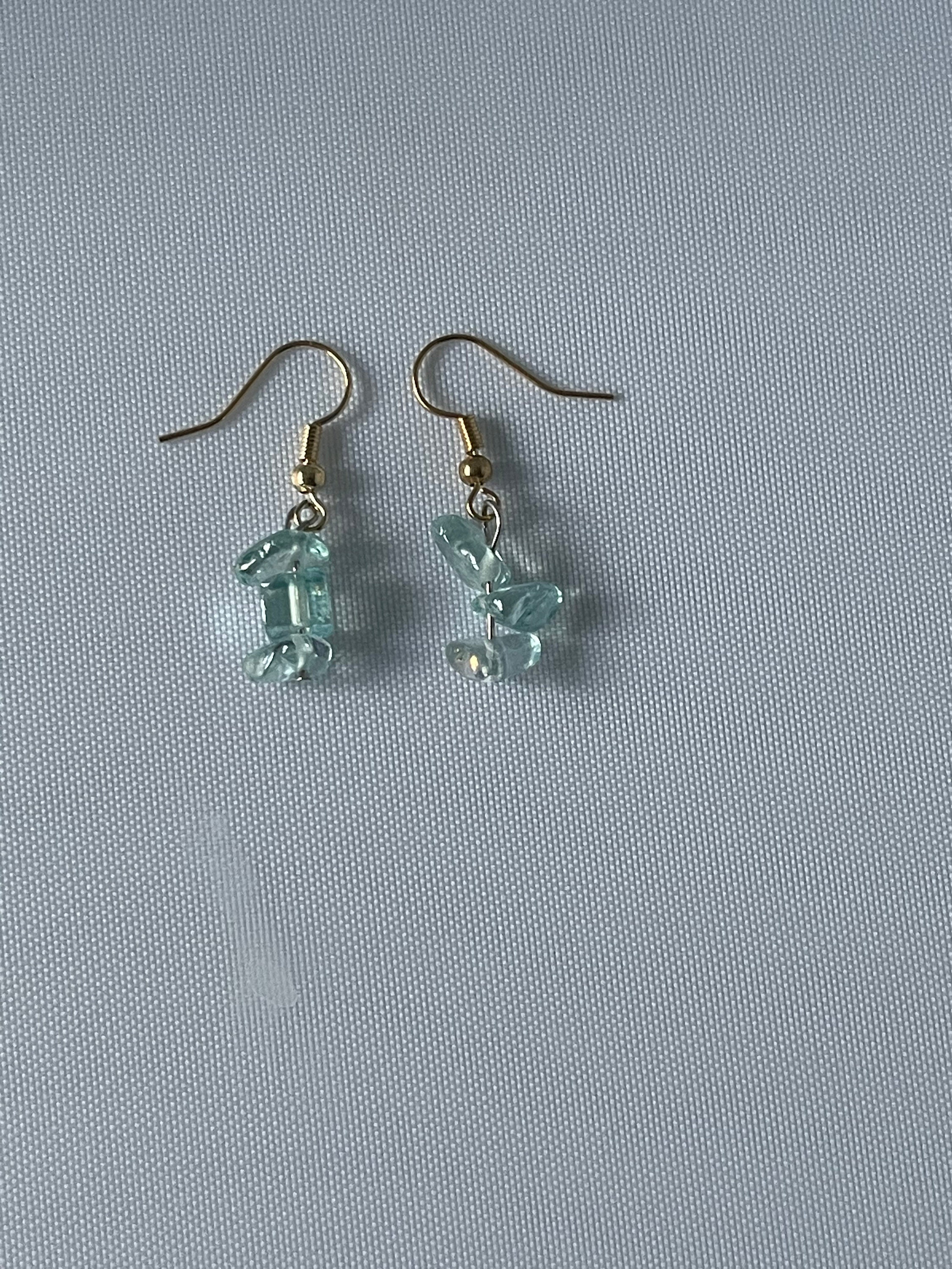 Clear Blue Earrings Aesthetic Hippie Indie Crystal Jewelry Etsy