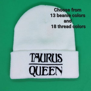 TAURUS QUEEN EMBROIDERED Beanie Winter Hat