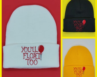 You'll Float Too / IT Horror Movie / Scary Movie Inspired / Pennywise The Clown / Georgie Red Ballon