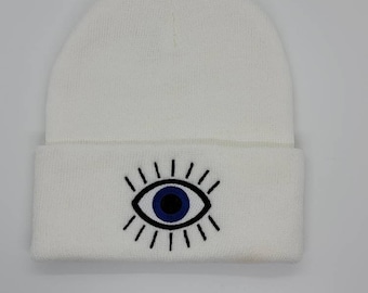 THIRD /EVIL EYE Embroidered Beanie