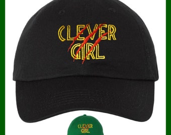 CLEVER GIRL HAT / Jurassic Park / Jurassic  World / Embroidered Hat Cap