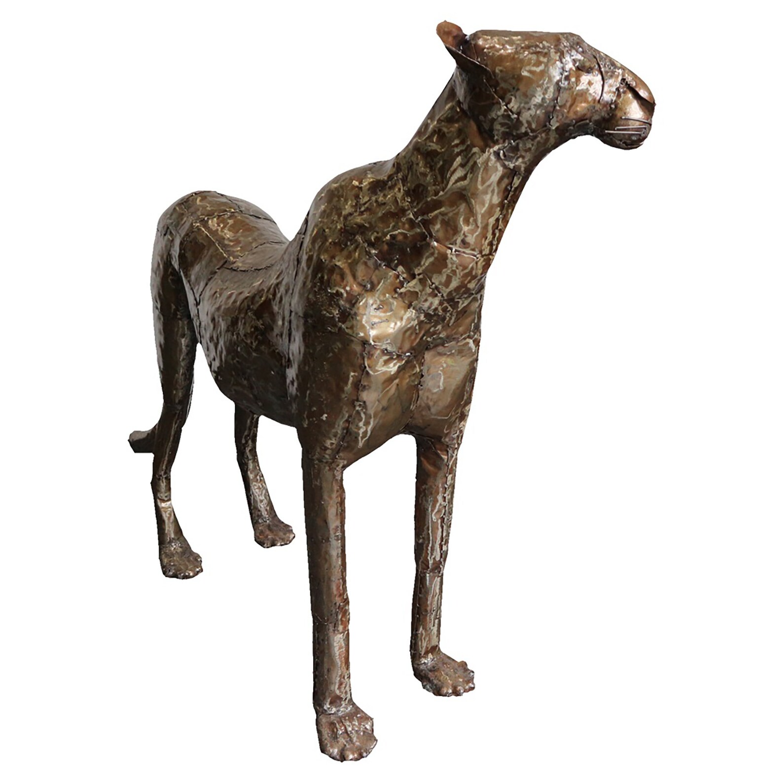 Cheetah 122cm Handmade Animal Metal Sculpture Art Statue for Etsy UK