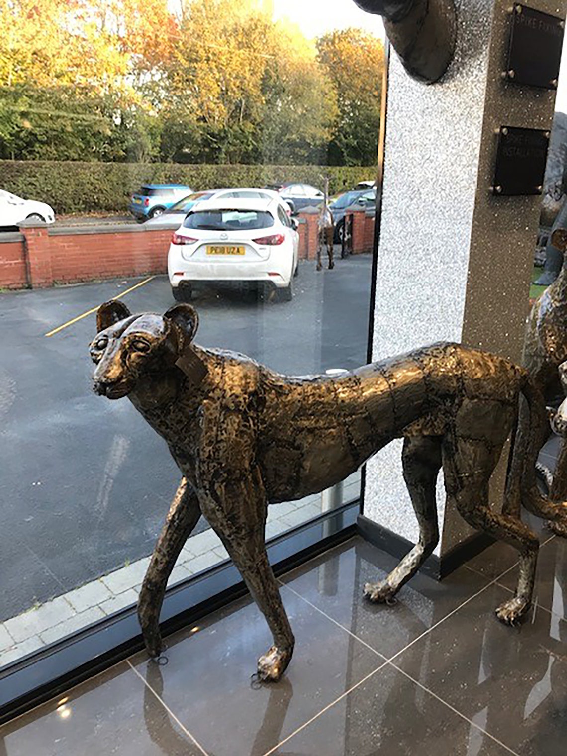 Cheetah 122cm Handmade Animal Metal Sculpture Art Statue for Etsy UK