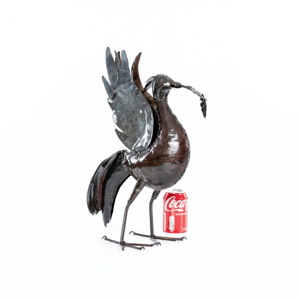 MEDIUM LIVER BIRD 50cm (21in) Animal Metal Sculpture Art Statue for Indoor and Outdoor Ornament
