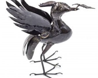 SMALL LIVER BIRD 30cm Animal Metal Sculpture Art Statue for Indoor and Outdoor Liverpool