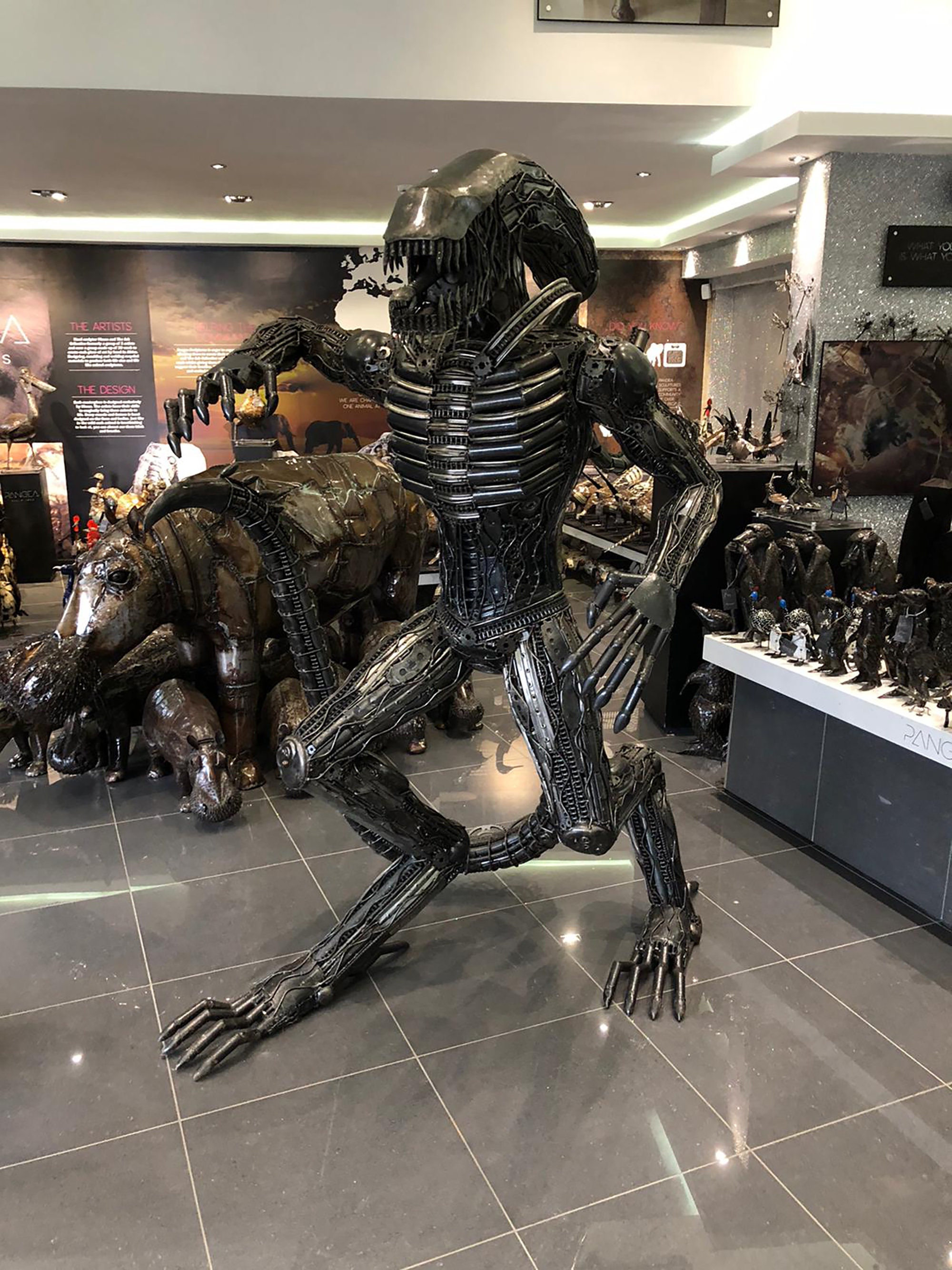 Xenomorph Alien 230cm Handmade Recycled Metal Art Statue for Etsy UK