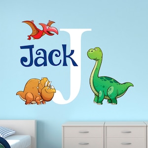 ¡Aventúrate a la aventura! Pegatinas de dinosaurios personalizadas para niños. Delicias de dinosaurios personalizables. Calcomanía de pared. Pegatinas decorativas para niños.